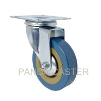 Quality Medium Duty Institutional Casters 75mm PVC Trolley Wheels Swivel Top Plate for sale