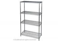 China 4 Levels Metal Chrome Wire Shelving , Household Wire Storage Shelving 36&quot; X 18&quot; X 72&quot; factory