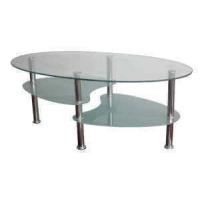 China oval tempered glass coffee table xyct-007 for sale