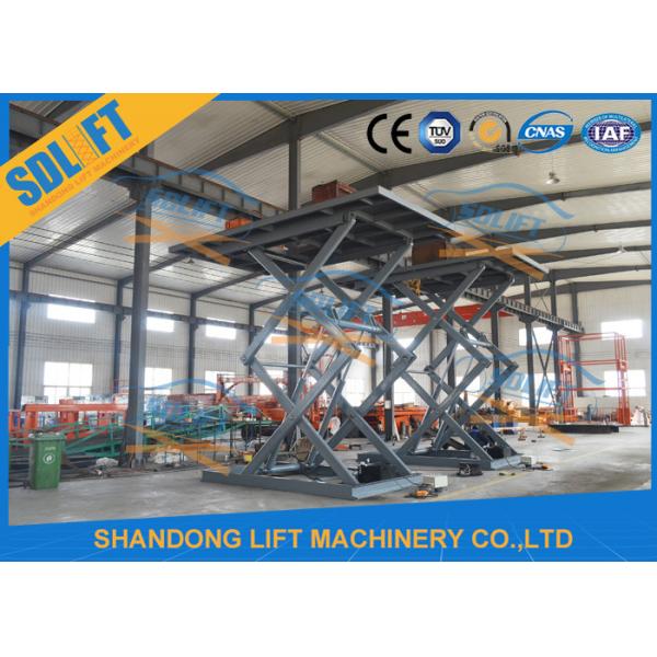 Quality 5.5M Basement Stationary Type Hydraulic Scissor Car Lift Long Life Time for sale