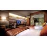 China Economic Luxury Villa Bedroom Furniture Ebony Veneer With Leather Sofa factory