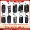China Black Hand Sewing Full Grain Leather Car Key Case For Volkswagen factory