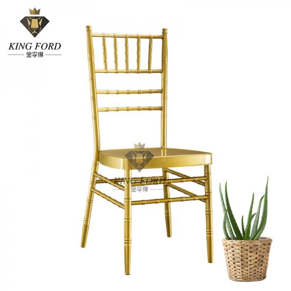 Quality 20*1.0MM Tube Gold Iron Aluminum Chiavari Banquet Chairs for sale