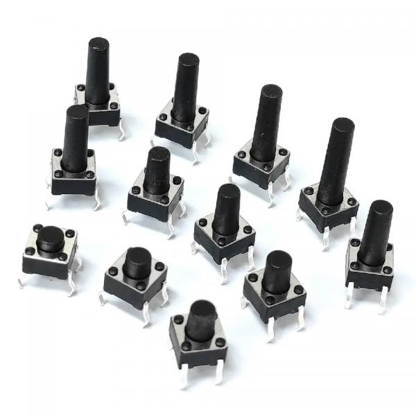Quality 6x6 Series Tact Switch 4 Pin SPST Push Button Normally Open Tact Switch for sale