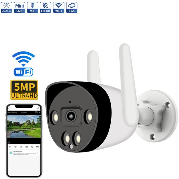 Quality Mini Outdoor Waterproof Security Camera , 5MP IP66 Smart Wireless IP Camera for sale