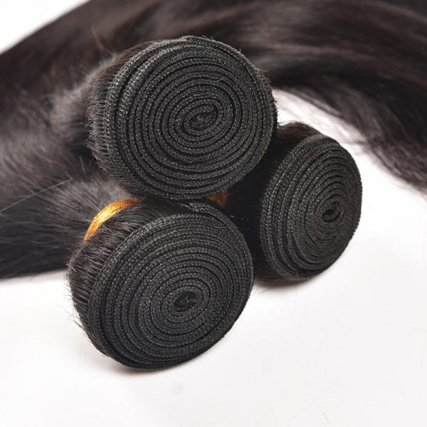 Quality 1B Color Raw Brazilian Human Hair Bundles Extensions With Thick Bottom for sale