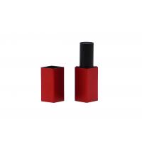 China Square Aluminum Red Empty Lipstick Tubes Container 3.5g With Magnet Case factory