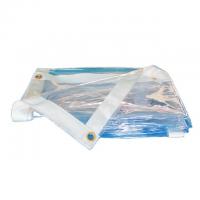 Quality Reinforced Edges Rip-Stop Transparent Tarpaulin With Grommets Clear Tarp For for sale