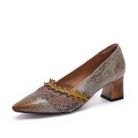 Buy cheap HZM048 Single Shoes Women'S Spring New Thick Heel Pointed Literary Single Shoes from wholesalers