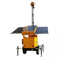China Customizable Solar Camera Trailer Solar Security Camera Trailer With 6m Manual Mast factory