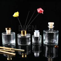 China Screw Cap Round Glass Aroma Diffuser Bottle , 100ml Reed Diffuser Bottle factory