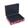 China Red Aluminum Tool Box With PU leather For Carrying Tools Aluminum Tool Storage Cases factory