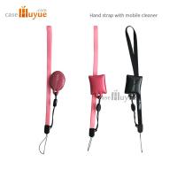 China Japanese Mobile Phone Strap with a PVC cleaner 7mm Nylon Mobile Strap with screen cleaner factory