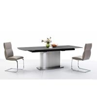 Quality Stainless Extension Dining Table With HPL Laminate Powder Coating for sale