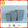 China Light weight home decorative fiberglass clay flower pots with rectangle shape design factory