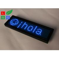China Rechargable Blue Red Yellow Programmable LED Name Badge Sign In Worldwide Languages factory