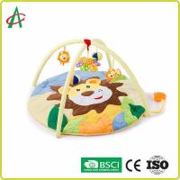 China Washable Round Lions Plush Baby Mat Newborn Tummy Time Gym Mat for sale