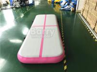 China 3x1x0.2m Pink Mini Air Tumble Air Track Gymnastics Mat For Sumo Wrestling Or Traning Practice factory