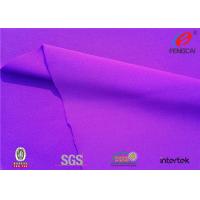 Quality Bleach White Teansparent Nylon Elastane Fabric , Purple Nylon Spandex Material for sale