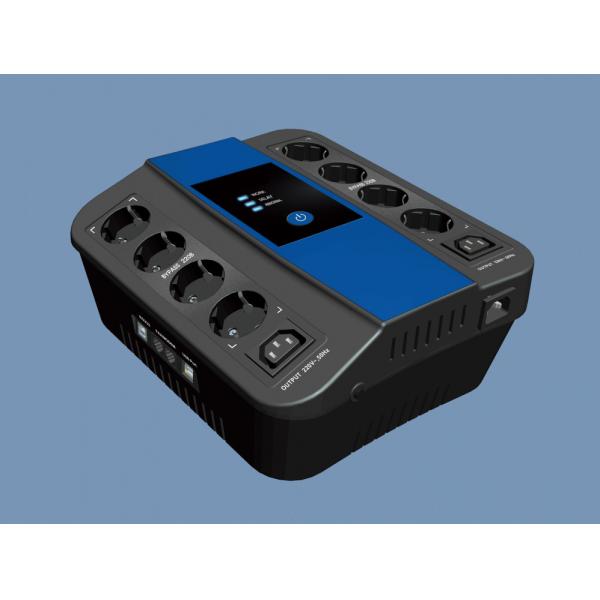 Quality CPU Controlled Ups Computer Power Supply Metal / Plastic Case Top Sockets Type for sale