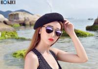China Painters Winter Wool Hats For Women , White / Black Girls Beret Hat factory