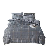 China 100% Polyester Fabric King Size Linen Bed Room Set with Duvet Cover and Flat Sheet factory