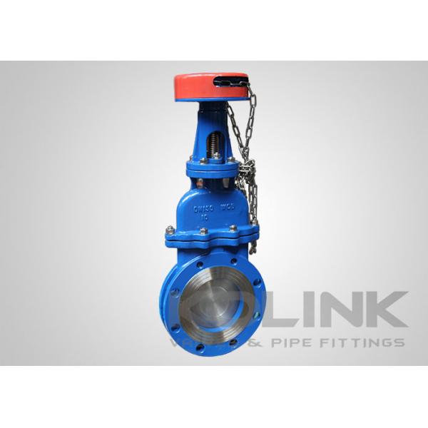 Quality Bonneted Pneumatic Knife Gate Valve Flanged , Cast Or Fabricated Body , Chain Wheel Option for sale