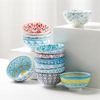 China Colorful Soup Ceramic Bowl , Porcelain Bowl Microwave Safe With Custom Logo factory