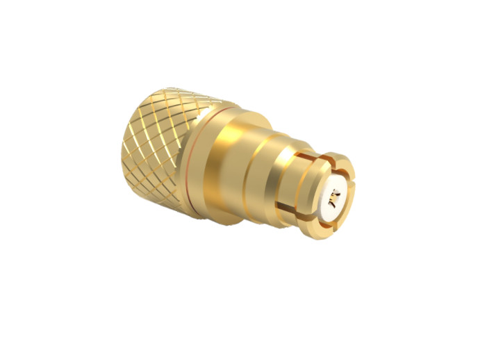 China SMP Female Microwave RF Coaxial Connector VSWR 1.35 0.5 - 1 Watt CW. BeCu Body Contacts factory
