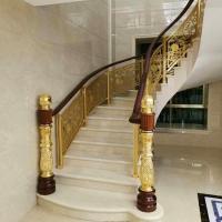 China Laser Cut Metal Stair Railing Oxidation Stainless Steel Step Railing factory