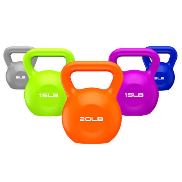 Quality Low Noise Fitness Kettlebells 5KG 10KG 15KG 20KG Kettlebell Set With Soft Grip Handle for sale