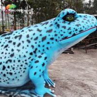 Quality Giant Robotic Realistic Animatronic Animals Blue Realistic Fake Frog 50hz 60hz for sale