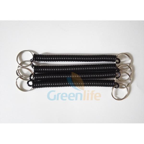 Quality Flexible TPU Retractable Coil Cord Tether With Both Ends Split Rings for sale