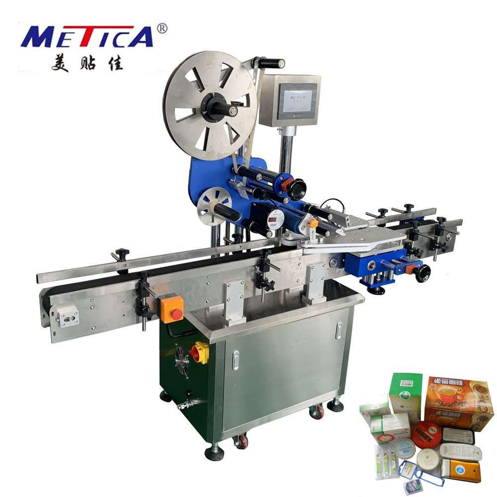China PLC Automatic Box Labeling Machine , Self Adhesive Label Applicator Machine For Boxes factory