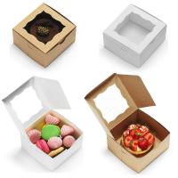 China Bakery Cake Take Away Box , Food Packaging Boxes With Clear Viewing Window factory