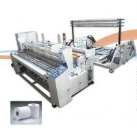 Quality SIEMENS PLC Toilet Paper Production Line , Toilet Paper Rewinding Machine 250m/ Min High Speed for sale