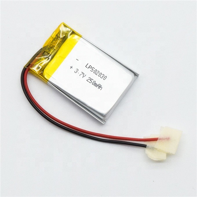 China 502030 3.7 V 250mah Li Polymer Battery With PCM And Cable factory