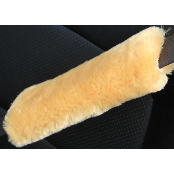 Quality OEM 20mm Wool Sheepskin Seat Belt Cover Soft Thick Washable Universal Matching for sale
