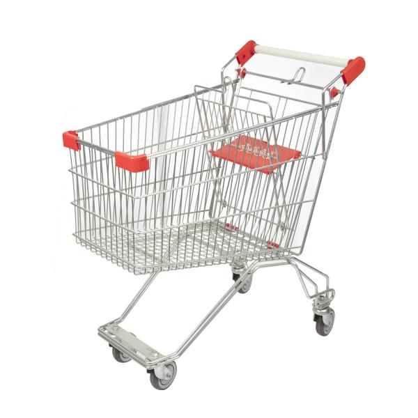 Quality 125L Large Capacity Russian Style Supermarket Steel Handcart Grocery Store High-Quality Cart Wholesale for sale