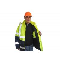 Quality Breathable High Visibility Waterproof Jacket 300D Oxford Safety Windbreaker for sale