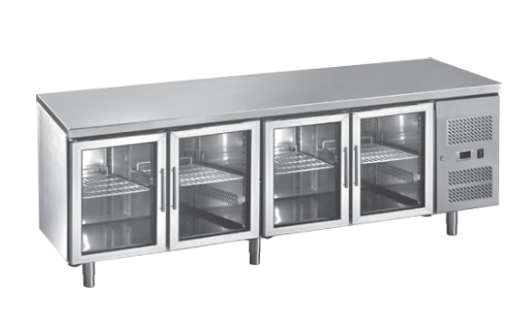 Quality Stainless Steel Glass Door Freezer for sale