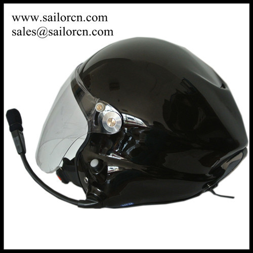 China Black Paramotor helmet GD-G with full headset PPG helmet  Noise cancel powered paragliding helmet factory