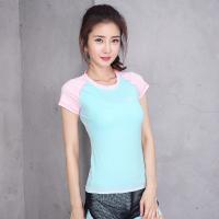 China CPG Global Spring Summer Women Polyester Sexy Slim Fit Short Sleeves Round Collar Gym Running Sports T-Shirts S-L S68 factory
