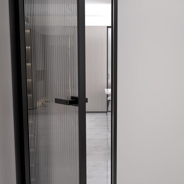 Quality Fireproof Aluminium Framed Internal Doors Concealed Toilet Door For Partition for sale