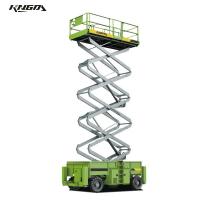 China Rt Scissor Lift For Sale  Max Working Height 15.0m Wheelbase 2.86m Rough Topography factory