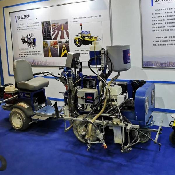 Quality Thermoplastic Road Line Two Component Road Marking Machine Hydrostatic Drive for sale