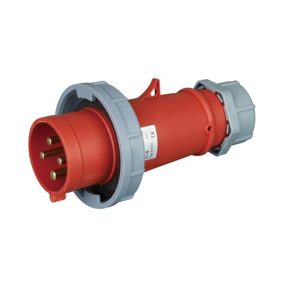 Quality 4P 32A IP67 Weatherproof Red 3rd Generation Industrial Plug Screwless China Manufacturer part no. 294 for sale