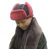China Australian Shearling Sheepskin Double Face Ladies Leather Fur Trim Trapper Hat with Earflap in Winter factory