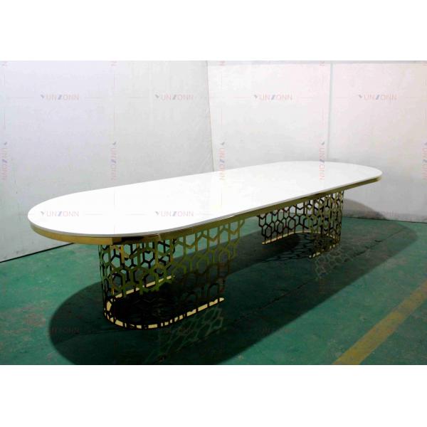 Quality Modern Luxury Big Heavy Duty Banquet Style Dining Table MDF OEM 4000X1200X750mm for sale