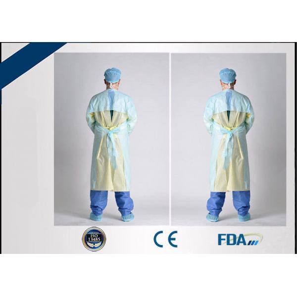 Quality Alcohol Repellent Long Sleeve Disposable Operating Gowns 100% Virgin CPE Made for sale